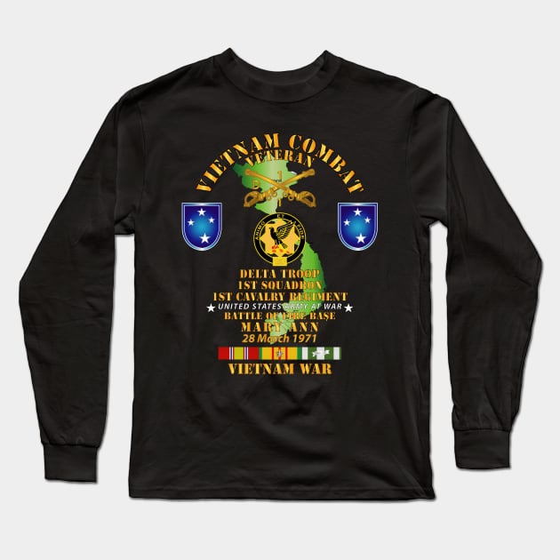 Battle for FSB Mary Ann - D Trp 1st Sqd 1st Cav - 23rd ID w VN SVC Long Sleeve T-Shirt by twix123844